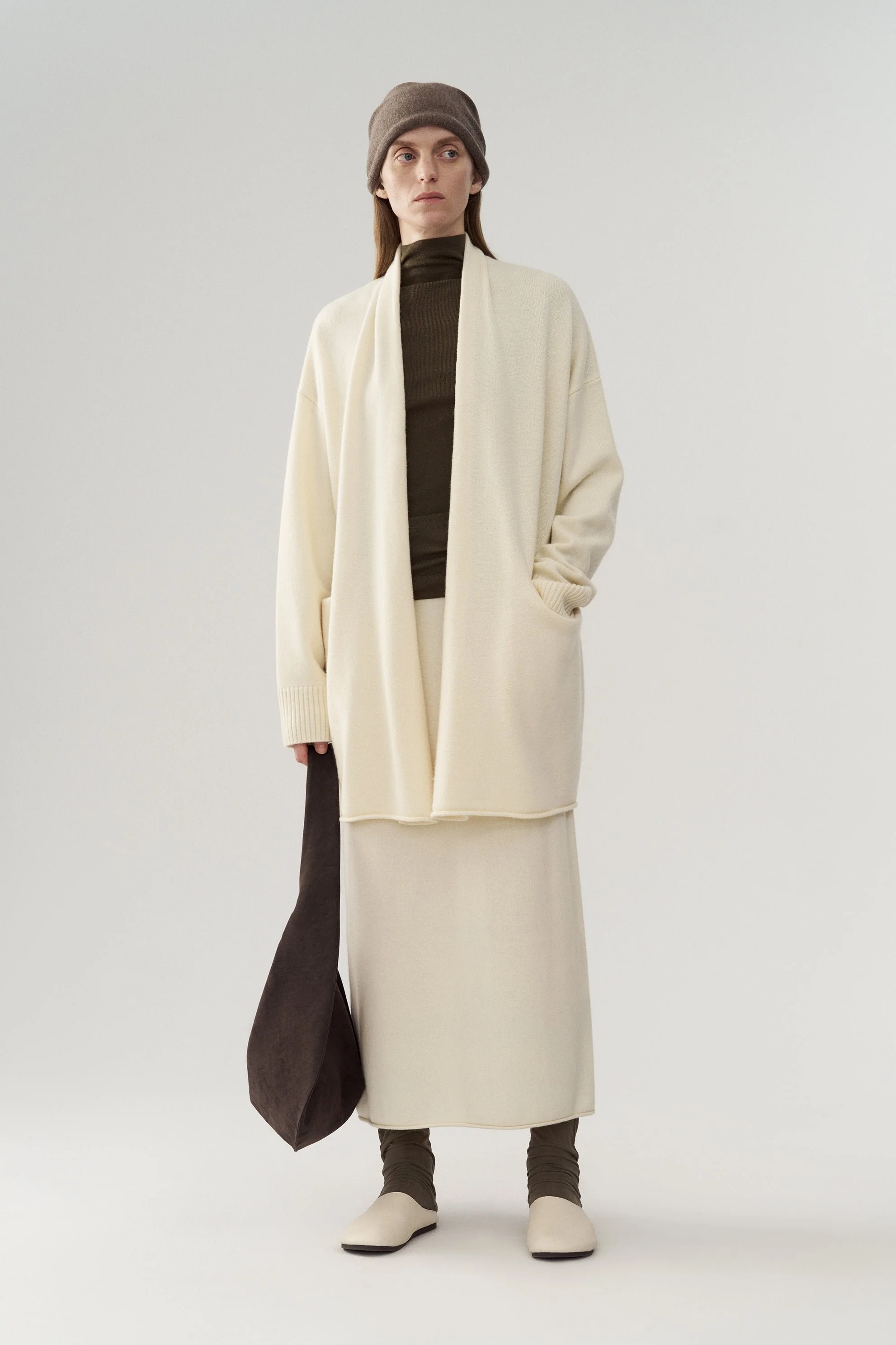 Yak Wool Mid-length Knitted Cardigan - Image 10