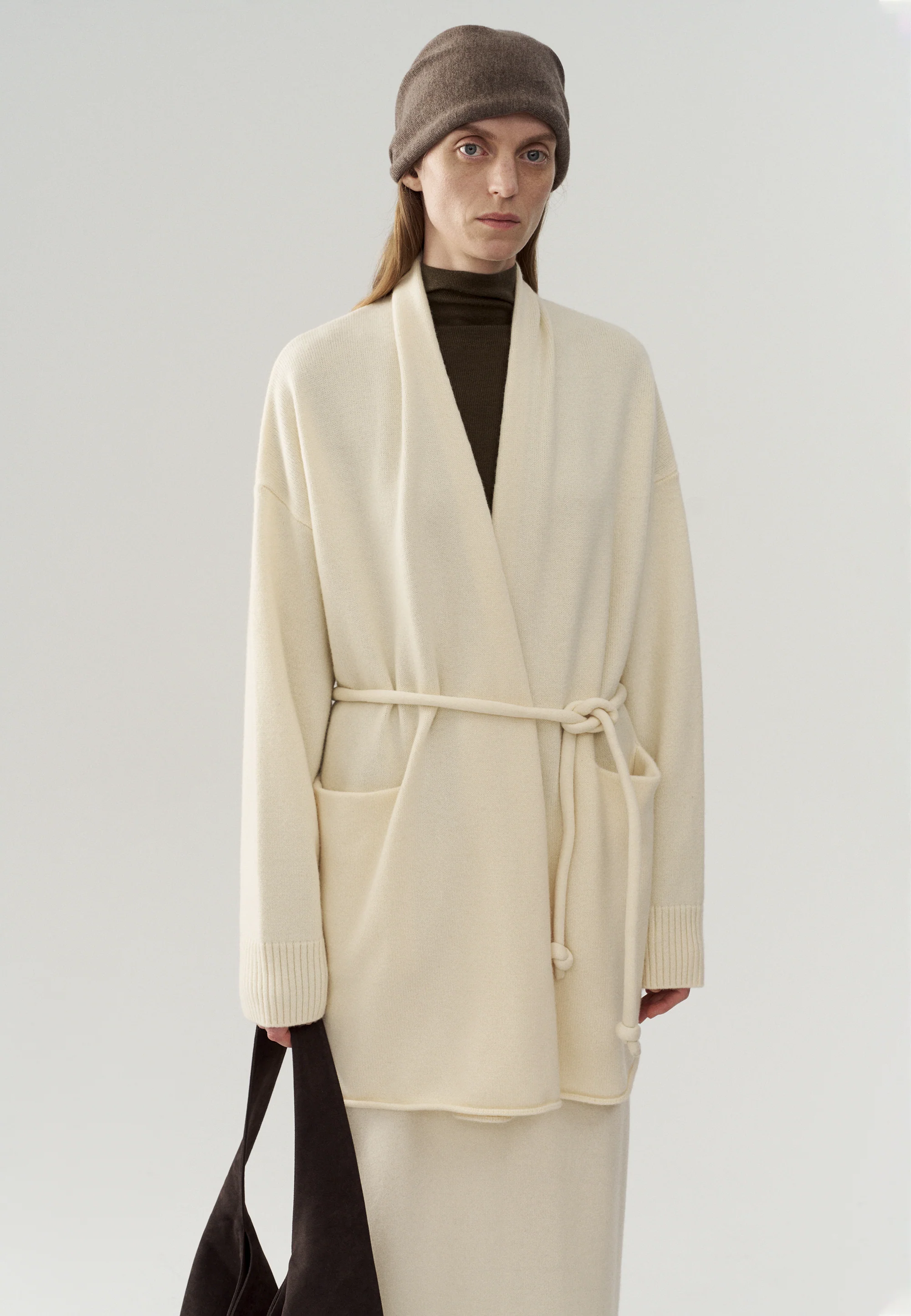Yak Wool Mid-length Knitted Cardigan - Image 13
