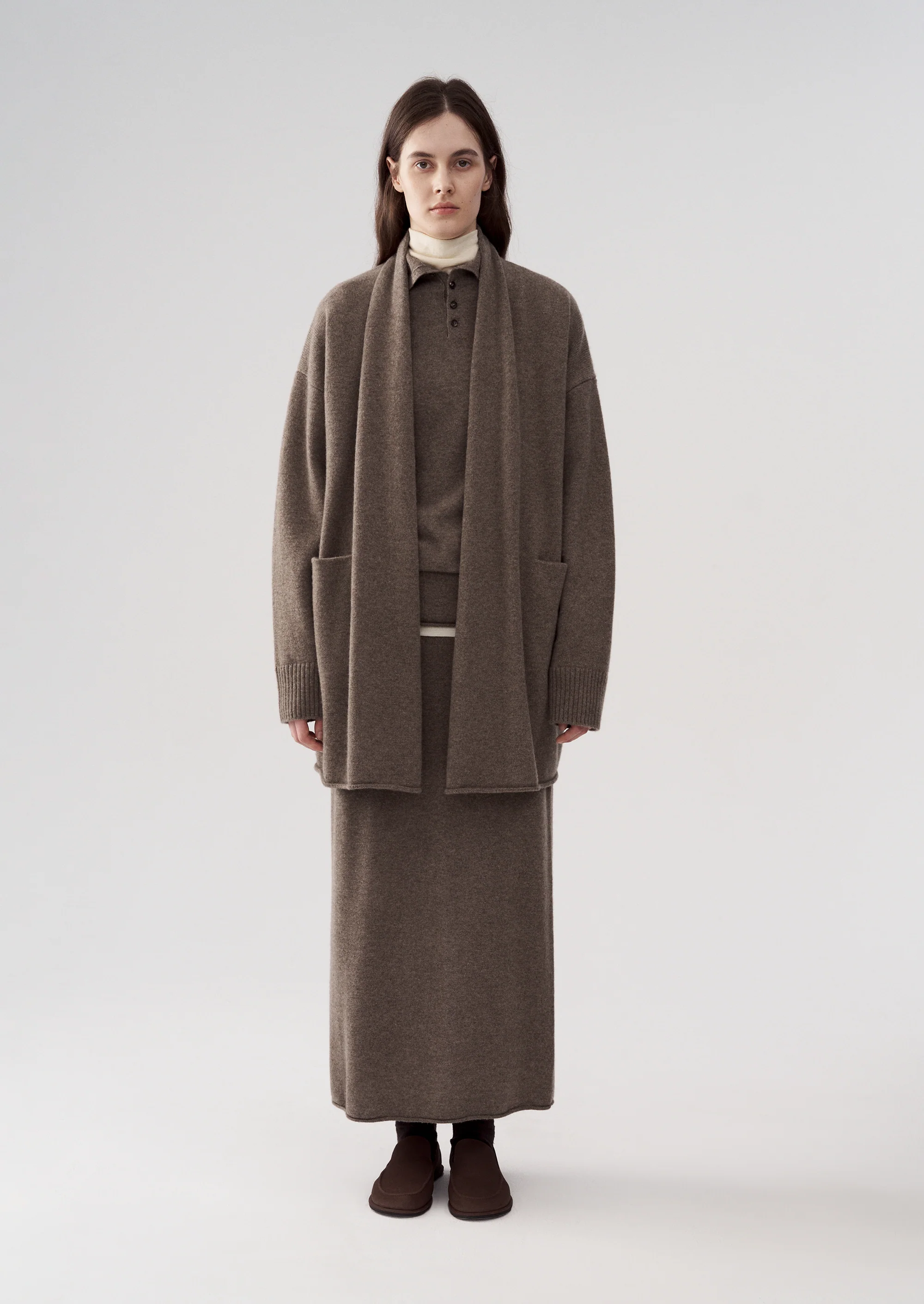 Yak Wool Mid-length Knitted Cardigan - Image 4