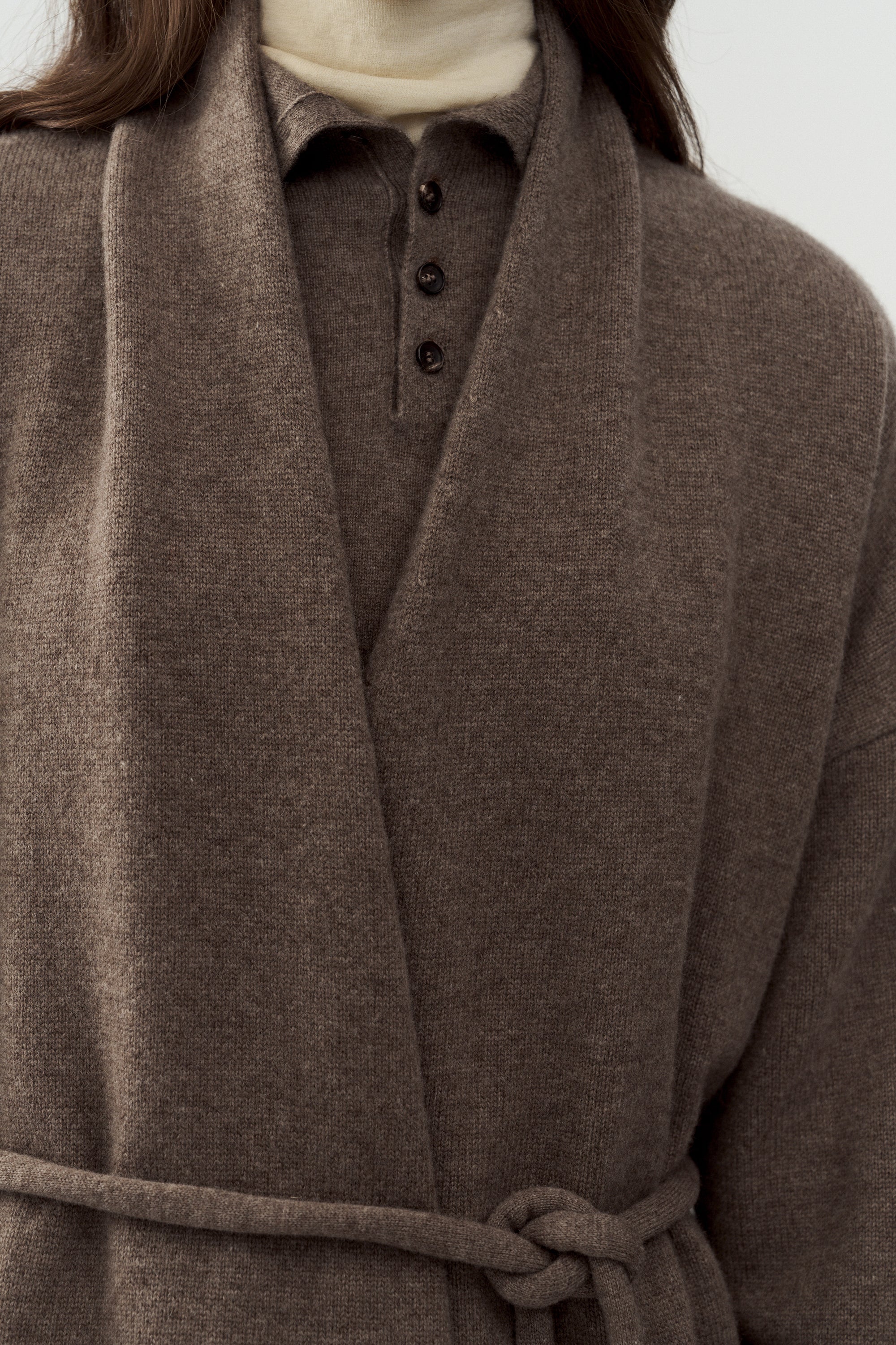 Yak Wool Mid-length Knitted Cardigan - Image 6