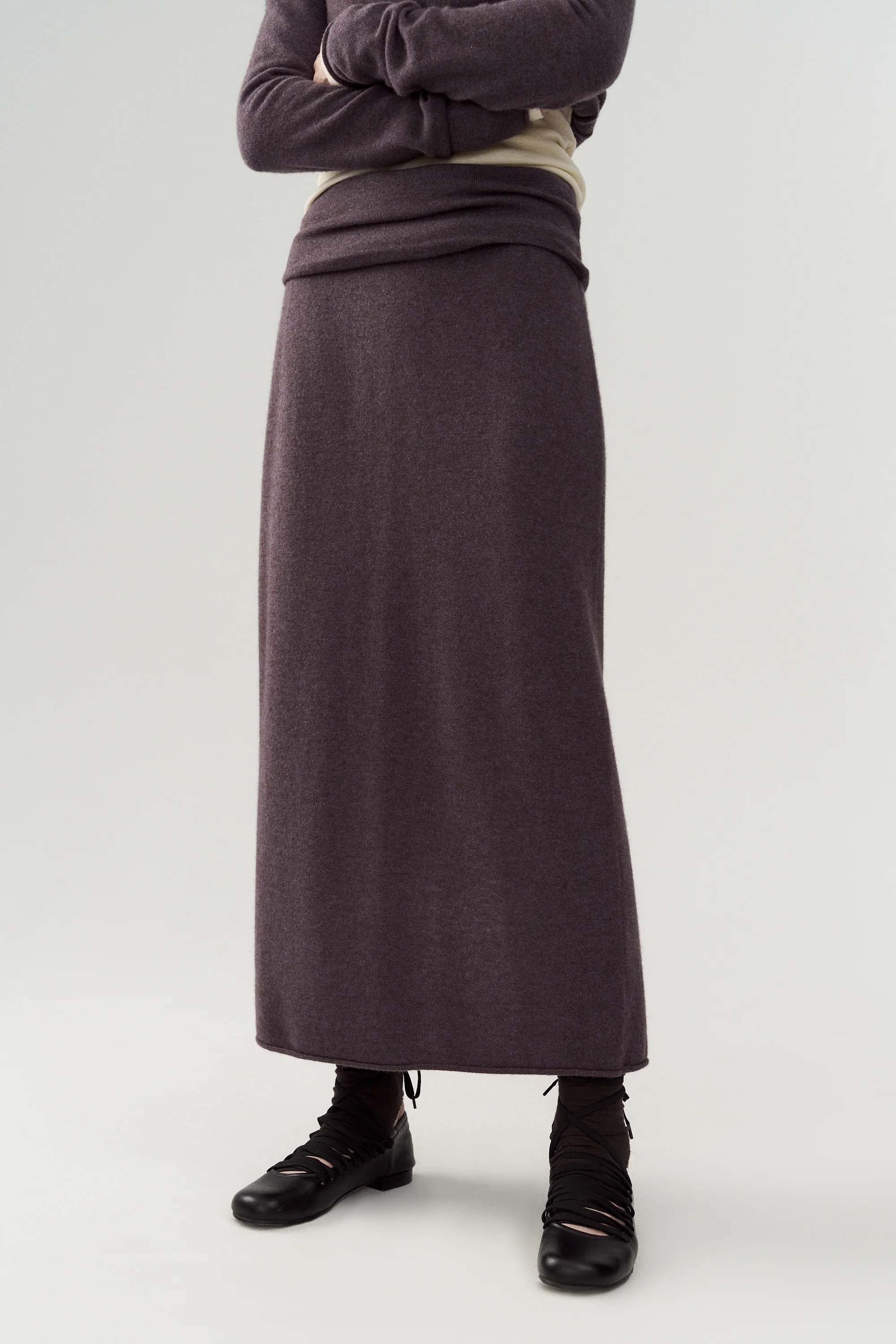 Yak Wool Reversible Waistband Knitted Skirt - Image 10