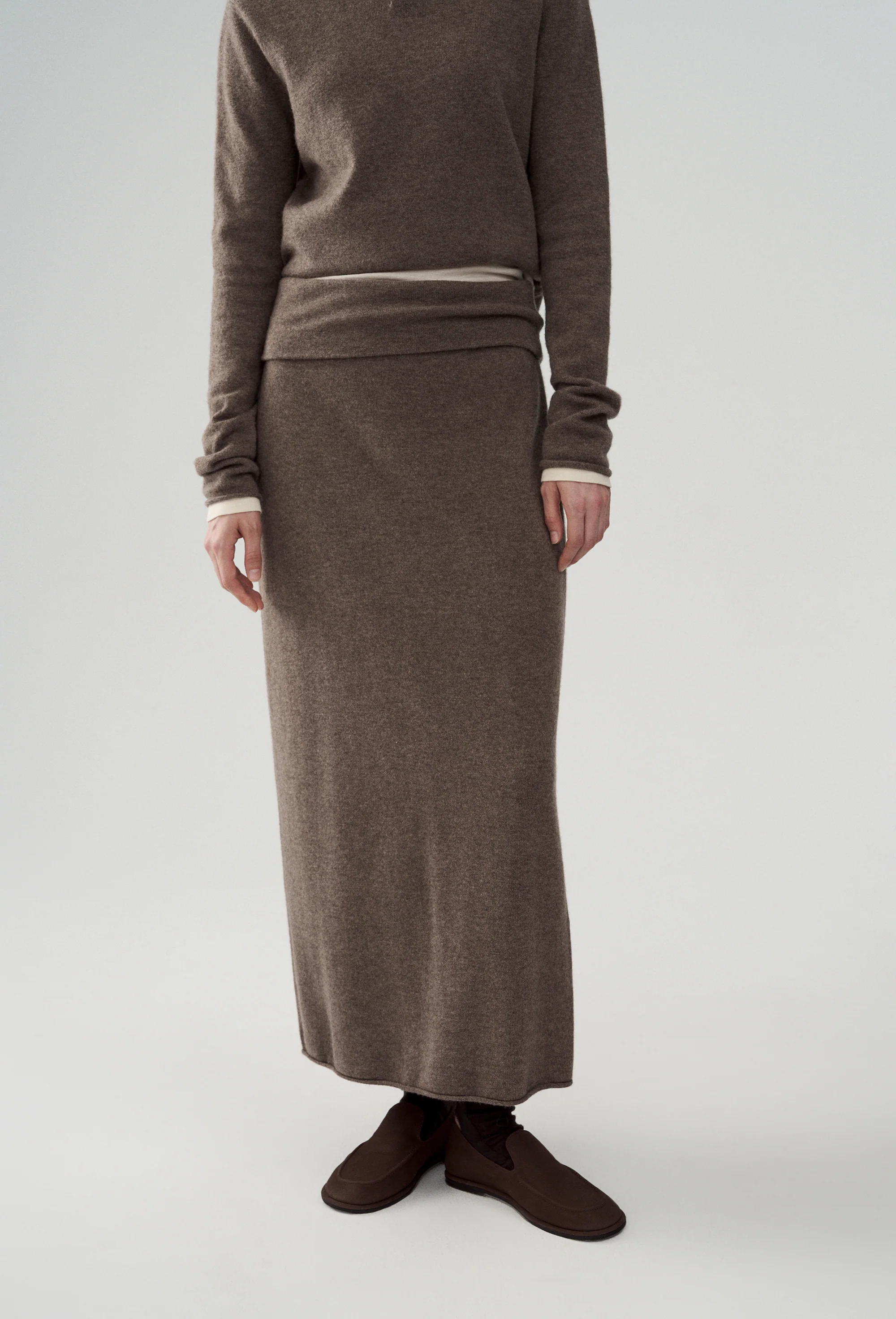 Yak Wool Reversible Waistband Knitted Skirt - Image 6