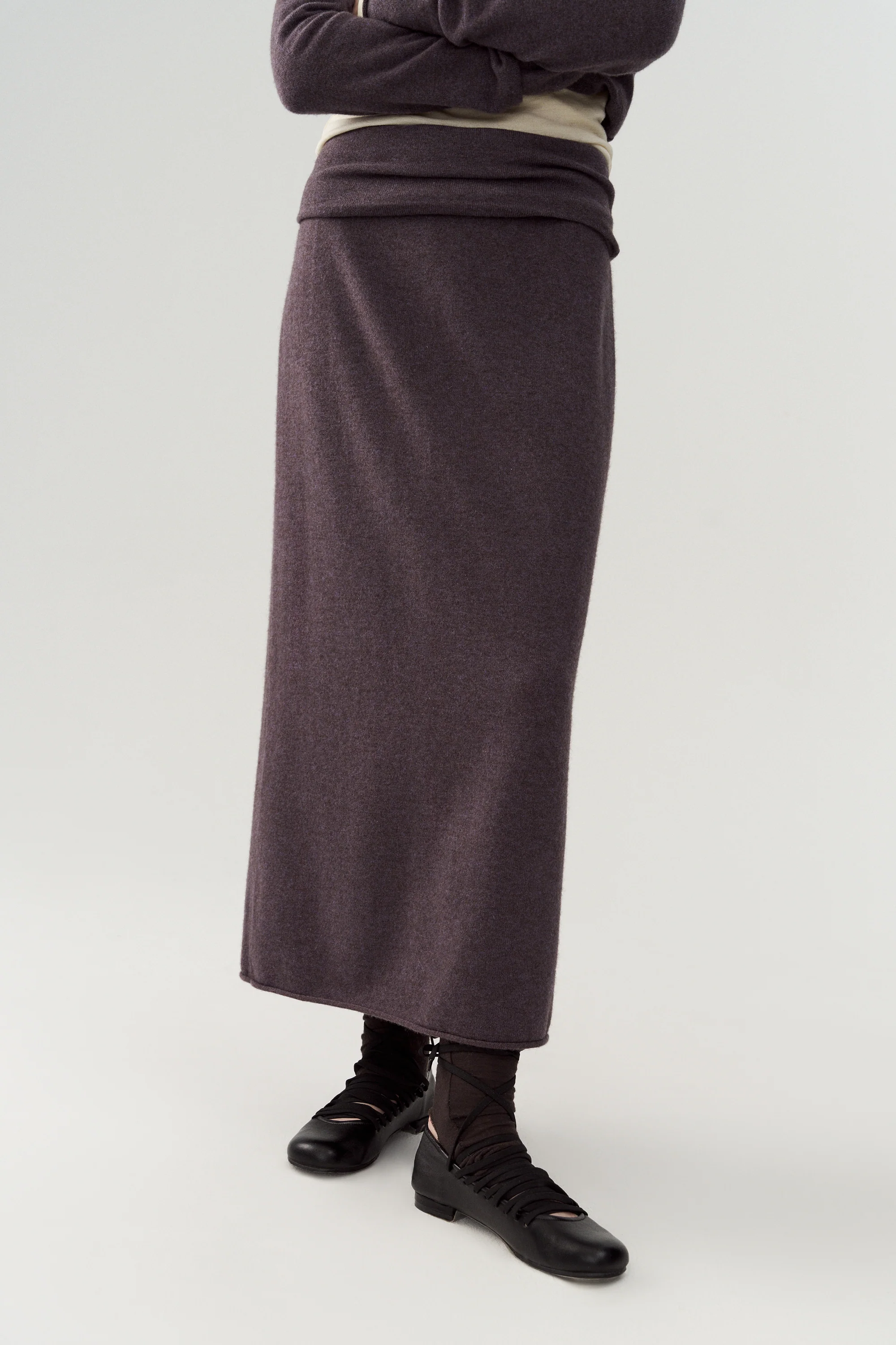 Yak Wool Reversible Waistband Knitted Skirt - Image 9
